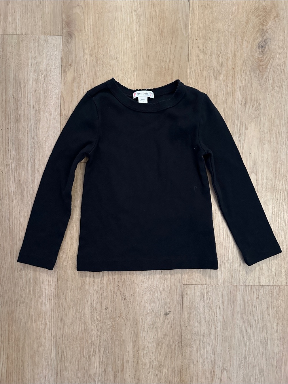Crewcuts Black Long Sleeve Crewneck Top